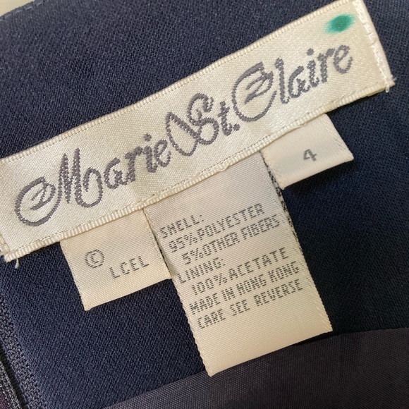 Marie St. Claire Vintage Dress in Navy Blue - Picture 5 of 5